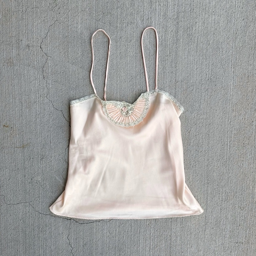 vintage satin and lace camisole